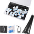 Strong Back-Glue Self Adhesive Cable Zip Tie Mounts Kit - 100 Set Cable Management Clips with 6" Zip Ties, Wire Holders - Outdoor Sticky Wire Orga...