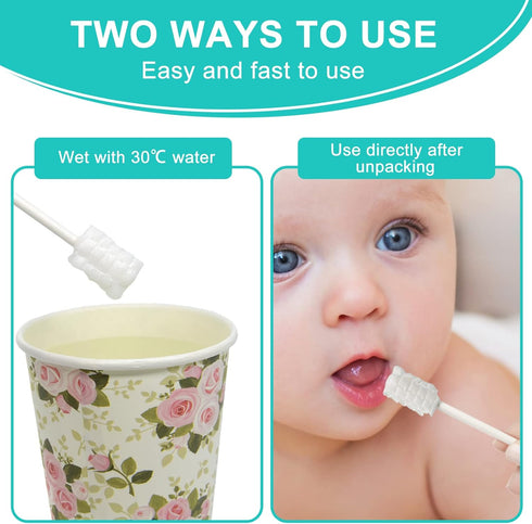 Baby Tongue Cleaner,Disposable Baby Mouth Cleaner, Soft Gauze Toohthbrush Newborn Oral Cleaning Stick Dental Care for 0-36 Month Baby (100)...