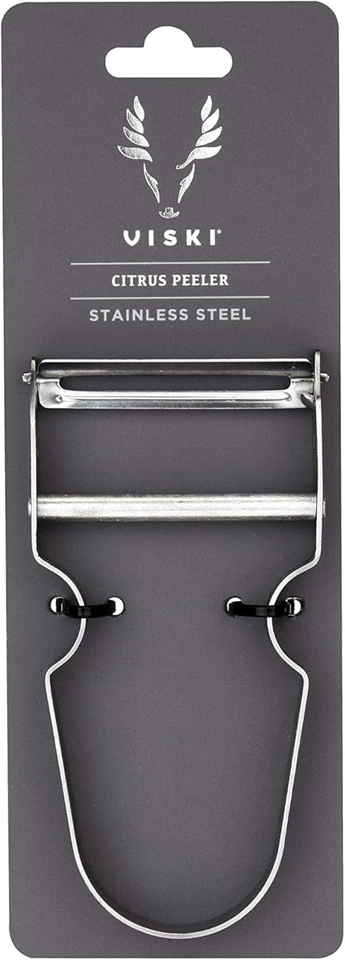 Viski Citrus Peeler Tool, Fruit Peeler for Cocktails, Bar Peeler Stainless Steel, Lemon Peeler, Professional Grade Cocktail Peeler, Bartender Tool...