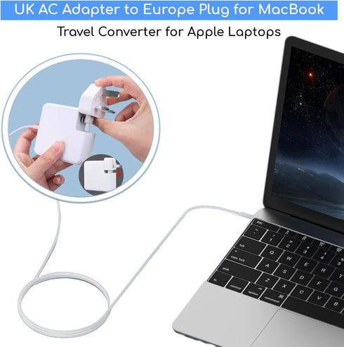 Replacement UK AC Adapter Wall Plug Duckhead Universal Power Charger Travel Adapters 220V for MacBook iPhone iPad iPod (1)...