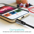 FosPower Audio Cable (1 FT), Stereo Audio 3.5mm Auxiliary Short Cord Male to Male Aux Cable for Car, Apple iPhone, iPod, iPad, Samsung Galaxy, HTC...