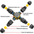 IP68 Waterproof Cable Connector Outdoor, 4 Way Waterproof Junction Box Outdoor Cable Connector, 3 Pins wires Screwless,Extension Electrical Cable ...
