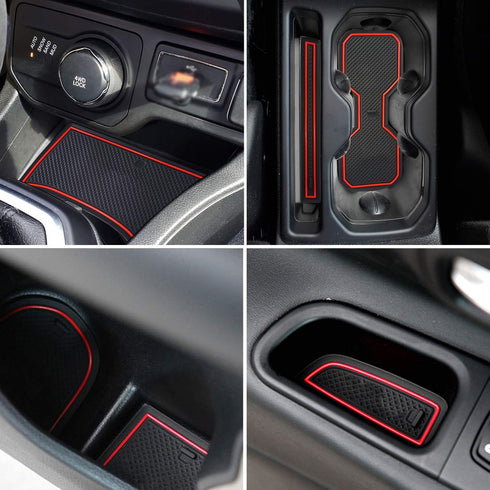 auovo Cup Holder Insert Liner Coaster Anti Dust Mats for Renegade Accessories 2018 2019 2020 2021 2022 2023 Custom Center Console Door Pads 18PCS ...
