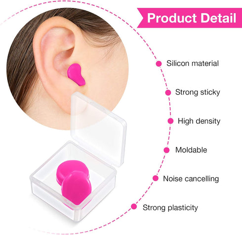 Frienda 21 Pairs Ear Plugs for Sleeping Reusable Moldable Silicone Earplugs Soft Noise Cancelling Earplugs Sound Blocking Ear Plugs with Case for ...