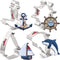 LILIAO Nautical Cookie Cutter Set - 4 Piece - Anchor, Sailboat, Rudder and Dolphin Biscuit Fondant Cutters - Stainless Steel...