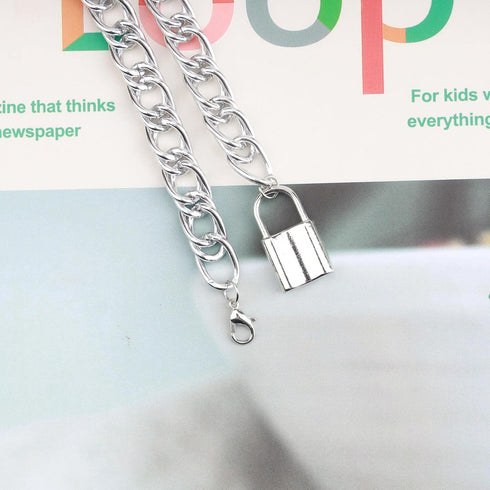 Boho Lock Anklet Silver Ankle Bracelets Chunky Paper Clip Chain Anklets Punk Foot Chain Beach Foot Anklets Accessories Jewelry for Women Gifts...