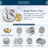DANFORTH – Vilmain Pocket Angel Tokens/Coins, Pewter, Made in the USA, Gift Bag (Pack of 10)...