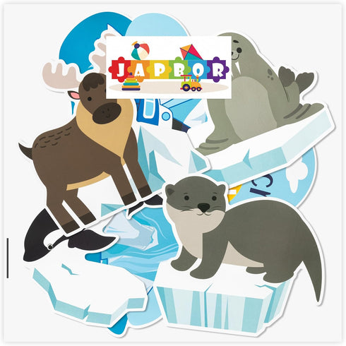 5PCS Cruise Door Magnet, Alaska Cruise Refrigerator Car Ship Magnetic Decal, Alaskan Themed Magnets Door Decoration, Whale Sea Lion Seal Reindeer ...