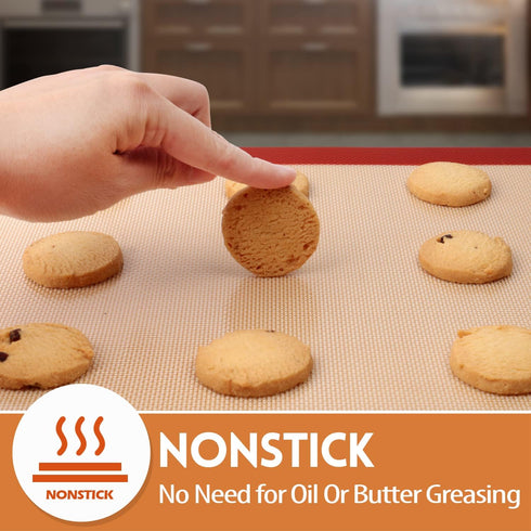 STATINT Non-Stick Silicone Baking Mat, Premium Food Safe - Pack of 2, for Cookie Oven Reusable Mat, 16.5" x 11.6"...