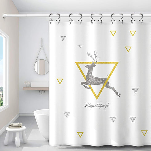 Shower Curtain Hooks, Goowin Shower Curtain Rings, Stainless Steel Shower Curtain Hooks Rust Proof Free Sliding Double Shower Hooks for Curtain, S...