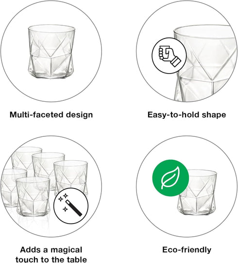 Bormioli Rocco Cassiopea Double Old Fashioned Glass, Set of 4...