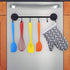 6 Hooks Magnetic Utensil Holder Untensil Rack Tool Hanger Organizer for Refrigerator, Metal Cabinet, Metal Stove, Grill, BBQ...