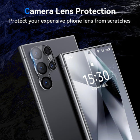 MOCOLL for Samsung Galaxy S24 Ultra Privacy Screen Protector Tempered Glass with Camera Lens Protector, Full Coverage Privacy Screen Protector S24...