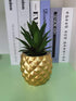 Artificial Succulent Potted Pineapple Decor - Fake Pineapple Home Office Kitchen Table Decoration (Gold)...