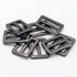 JWBIZ 8pcs Flat Metal Slide Buckle Belt Adjuster Sliders Tri Glide Strap Hardware Clasp (Gun Black, 1 Inch)...