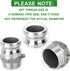 TAISHER 2PCS Global Type F Aluminum Cam & Groove Hose Fittings?1-1/2" Plug x 1-1/2" NPT Male...