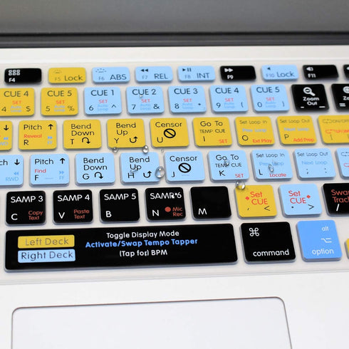 Serato Scratch Live Shortcuts Keyboard Cover US Layout for Air 13 Inch A1466 A1369(2010-2017)/for MacBook Pro 13 Inch 15 Inch(2015 or Older Versio...