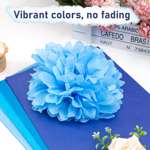 HEYPLACE 360 Sheets Tissue Paper for Gift Bags, Blue Tissue Paper Bulk 11.5 x 8Inch Tissue Paper for Gift Wrapping Crafts Graduation Wedding Birth...