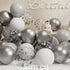 SUWEN 60PCS Metallic Silver Confetti Balloons Set Latex Helium Chrome Silver Balloon for Birthday New Year Baby Shower Wedding Party Decorations...
