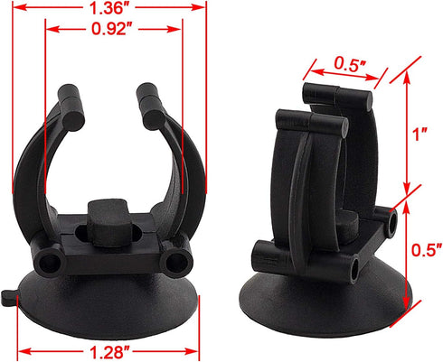 OIIKI 10 PCS Aquarium Heater Suction Cups with Clips, Air Hose Tube Holders Clamps for Fish Tank (Black)...