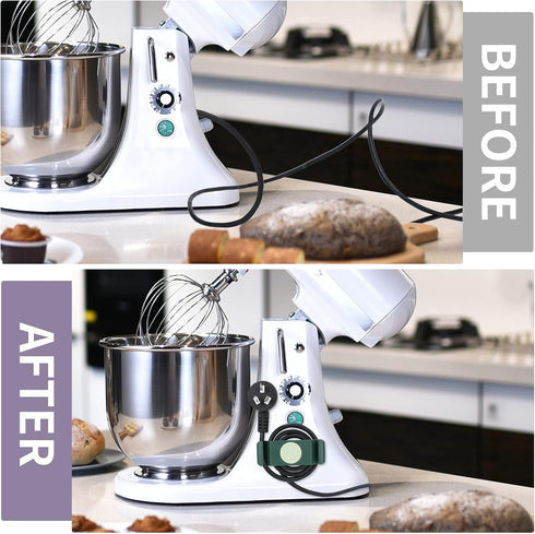 8PCS Rotatable Cord Organizers Stick On for Appliances Kitchen,Cord Holder Appliance Organizer Compatible with Home Appliances,Air Fryer,Toaster,B...