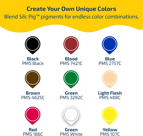Smooth-On Silc Pig™ Color Pigments for Silicone, 9-Pack Sampler...