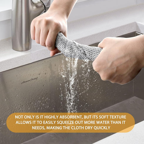 Multipurpose Wire Dishwashing Rags for Wet and Dry - Non Scratch Wire Dishcloth - Wire Miracle Cleaning Cloths New Upgrade Scrubs and Cleans Cookw...