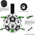 Dog Soccer Balls Toy with Bell Inside, Outdoor Interactive Dog Toys for Tug of War, Puppy Birthday Gifts, Dog Water Toy, Durable Ropes Squeaky Soc...