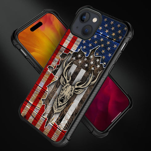 ZHEGAILIAN Case Compatible with iPhone 14 Case,Deer Flag Red Camo Case for iPhone 14 Cases for Men Boy,Drop Protection Cool Pattern with Soft TPU ...