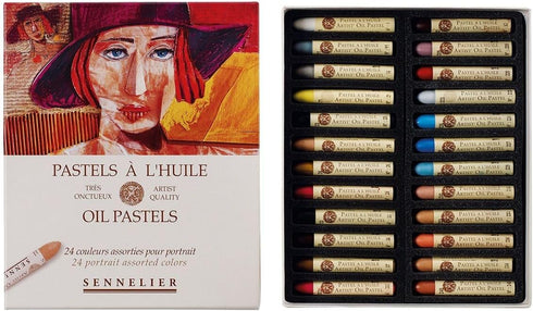 Sennelier Cardboard Oil Pastel Set, 24 Count (Pack of 1), Portrait...