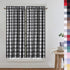 CAROMIO Cafe Curtains 45 Inch Length, Buffalo Plaid Gingham Pattern Rod Pocket Half Window Curtains for Kitchen Bathroom Window Curtain, Black and...