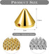 200 Pieces Spike Studs Bead Bullet Cone Sew On, Glue On, Sewing Bracelets (Gold, Silver)...
