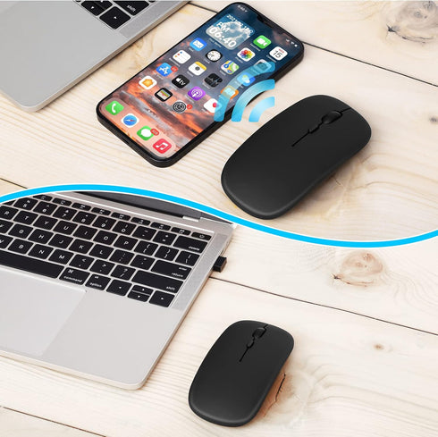 Bluetooth Mouse, Rechargeable Wireless Mouse for Samsung Galaxy S22 S23 Ultra S24 Bluetooth Wireless Mouse Designed for Laptop/PC/Mac/iPad pro/Com...