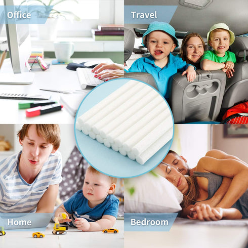 40 Pieces Humidifier Filter Cotton Refill Travel Mini Humidifier Filters Sticks Car Humidifier Replacement Parts for Portable Personal USB Powered...