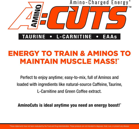 ALLMAX Nutrition AMINOCUTS (ACUTS), Amino-Charged Energy Drink with Taurine, L-Carnitine, Green Coffee Bean Extract, Watermelon, 30 Servings...