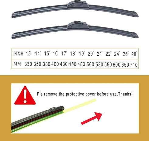 Windshield Wiper 22"+21"+11" (U/J Hook,Set of 3) Replacement For 2014-2021 Jeep Grand Cherokee Original Equipment Windshield Wiper Blade...