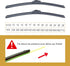 Windshield Wiper 22"+21"+11" (U/J Hook,Set of 3) Replacement For 2014-2021 Jeep Grand Cherokee Original Equipment Windshield Wiper Blade...