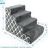 Best Pet Supplies Foam Pet Steps Cover for Small Dogs and Cats, Portable Ramp Stairs for Couch, Sofa, and High Bed Climbing (Cover Only) - Gray La...