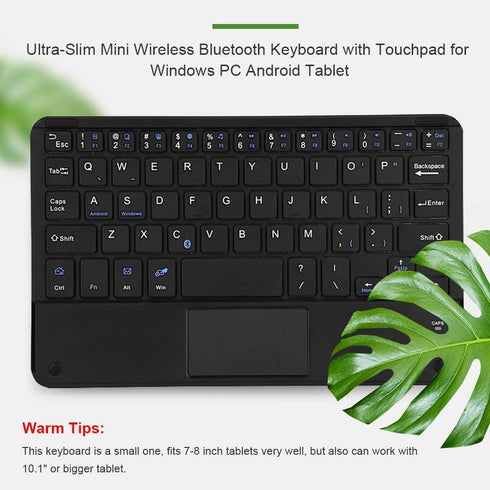 Cuifati Ultra-Slim Mini Wireless Touchpad Keyboard, All-in-One Wireless Keyboard with Built-in Multi-Touch Trackpad for Smart TV HTPC PC Tablet Go...