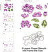 Alinacutle 5pc Peony Flower Layering Stencils & 1set Frame Dies Set Plastic Stencil with Frames Metal Cutting Die Cut for DIY Art Craft Paper Craf...