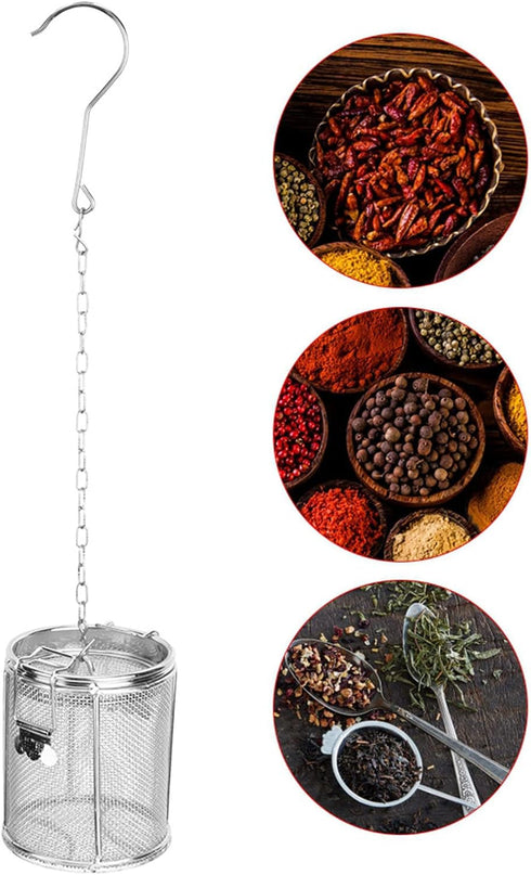 Tea Spice Seasoning Strainer Filter Mesh, Tea Infuser Filter Mesh, Stainless Steel Soup Seasonings Separation Basket Spice Filter, Tea Spice Mesh ...