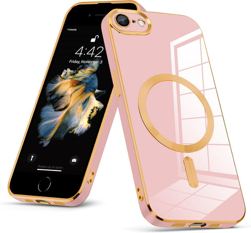 Magnetic for iPhone SE 3rd/2nd Gen Case,iPhone 8/7 Case, Luxury Cute Soft TPU Magnetic Anti-Scratch Anti-Yellowing Slim Fit Glossy Shockproof Case...