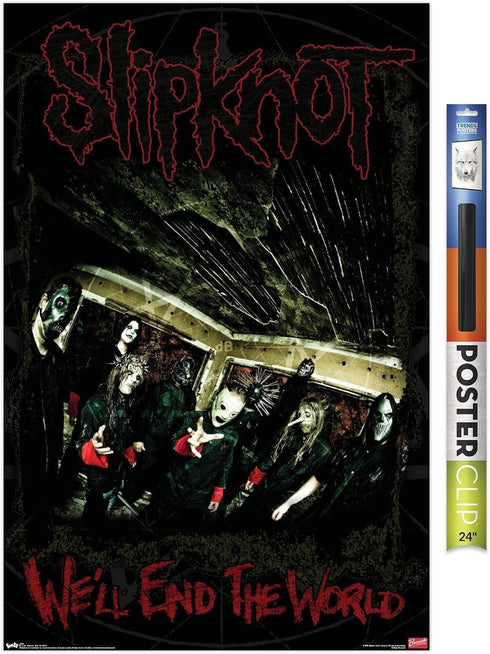 Trends International Slipknot - End The World Wall Poster, 22.375" x 34", Premium Poster & Clip Bundle...