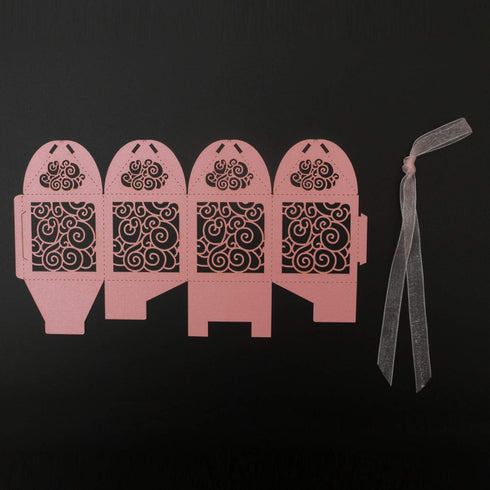 KPOSIYA 100 Pack Wedding Favor Boxes Laser Cut Boxes Party Favor Box Small Gift Boxes Lace Candy Boxes for Wedding Bridal Shower Baby Shower Birth...
