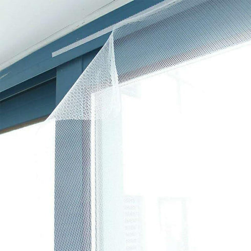 FLYZZZ DIY Self-Adhesive Window Screen Netting Mesh Curtain, 100X150cm (Approach 39.37x59.05 Inches), with Hook and Sticky Tape, Fitted to Multipl...
