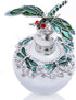 YU FENG 40ml Fancy Empty Crystal Perfume Bottle with Green Dragonfly Stopper Rhinestones Bejewelled Refillable Glass Bottle Containers...