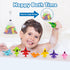 Baby Suction Cup Toys, 16PCS Silicone No Hole Mold Free Bath Toy with Mesh Bag Storage, Airplane Sucker Bath Toys for Kids Ages 4-8, Sensory, Wind...