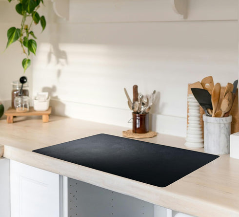 Coffee Mat for Counter, Coffee Bar Accessories Fit Under Coffee Maker Espresso Machine, Absorbent Rubber Backed Dish Drying Mat, 12"x19", Black...