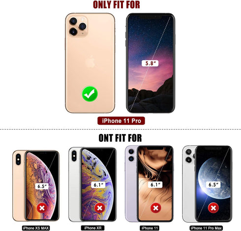 Mitywah Waterproof Case for iPhone 11 Pro, Heavy Duty Military Grade Shockproof Cover Built-in Screen Protection, Rugged Thick Full Body Protect M...