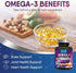 Fish Oil 2400 mg with Omega-3, EPA & DHA - Triple Strength Omega Supplement - Natural Support for Immune, Heart & Brain Health - Nature's Lemon Fl...